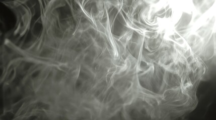 Wall Mural - An abstract display of swirling smoke, creating a mysterious and ethereal atmosphere.