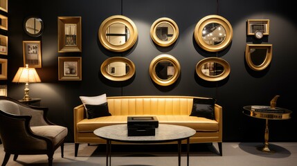 Wall Mural - gallery gold oval frame