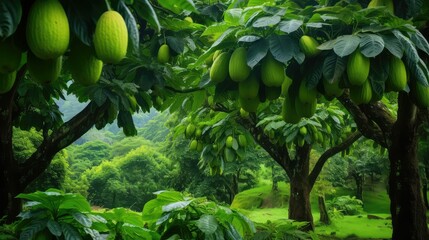 Wall Mural - majestic breadfruit tree