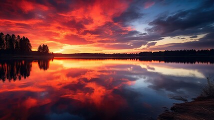 Canvas Print - orange nature red