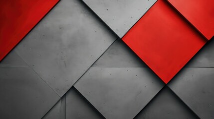 Wall Mural - symmetry grey and red background