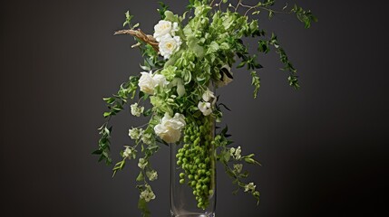 Wall Mural - narrow tall glass vase