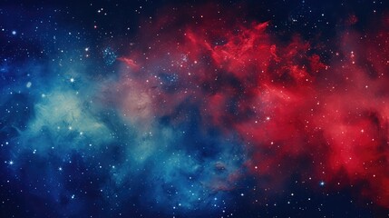 Wall Mural - hues stars blue and red