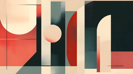 Poster - Dynamic abstract geometric composition digital art contemporary design studio setting creative perspective