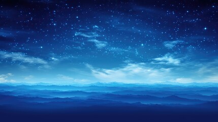 cosmic starry blue night sky