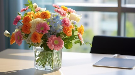 Sticker - roses desk flowers