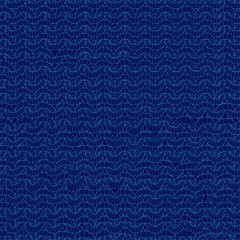 Poster - A blue patterned background with a blue design in the middle. The design is made up of squares and circles