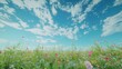 © oris - Colorful wildflowers bloom beneath a vibrant blue sky