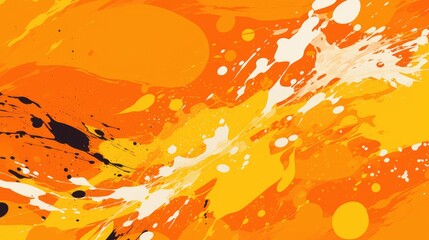 Canvas Print - brushstrokes orange comic background