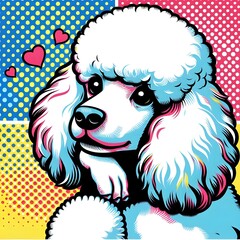 Wall Mural - 푸들, 팝아트, jpeg (Poodle, pop art, jpeg)