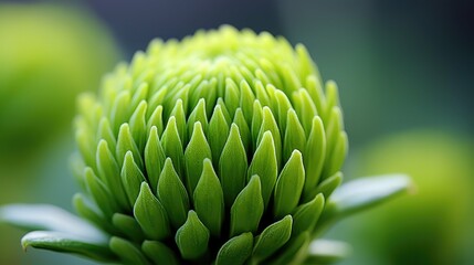 Poster - close green chrysanthemum