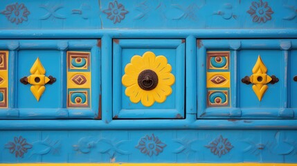 Wall Mural - colorful box door