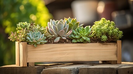 Sticker - natural wooden boxes