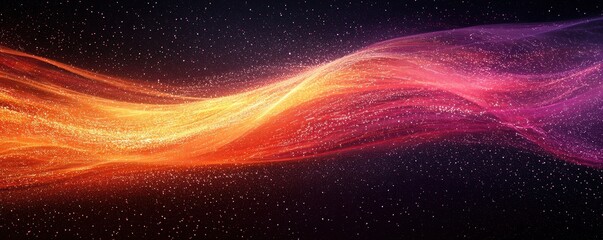 Poster - Dynamic energy flow abstract space digital artwork cosmic environment vibrant colors conceptual art
