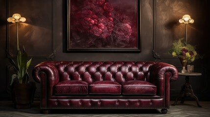 Wall Mural - sofa maroon texture