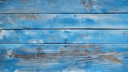 Wall Mural - peeling blue wooden plank