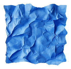 Poster - Crumpled blue paper texture, abstract background. Art and design concept