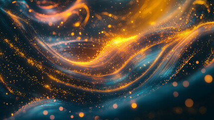 Poster - Modern digital abstract 3D background. Copy space.