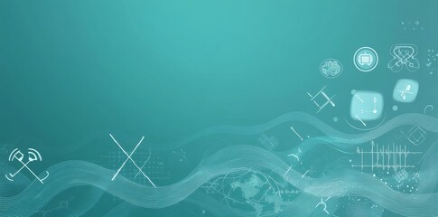 Poster - Healthcare and medical background featuring flat icons and symbols