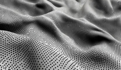 Fototapete - big data. a modern, abstract, and futuristic digital landscape featuring particles, dots, and stars 