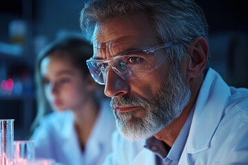 Fototapete - doctor scientist conducting innovation research in a modern hi-tech laboratory