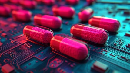 Fototapete - develop ai systems to speed up the discovery of new drugs and treatments