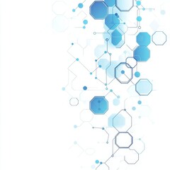 Fototapete - hexagonal geometric background. hexagons represent genetic and social networks. future-oriented geom