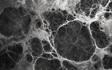 Fototapete - A geometric abstract design includes linked dots and lines, illustrating molecular structure and communication. This digital technology background emphasizes network connectivity