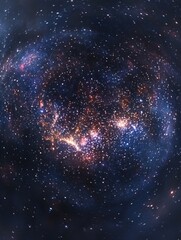 Wall Mural - space photograph of distant galaxy with stars, nebulae, and cosmos.