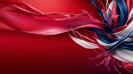 Aufkleber - Flowing abstract design with red and blue accents digital art modern environment creative concept