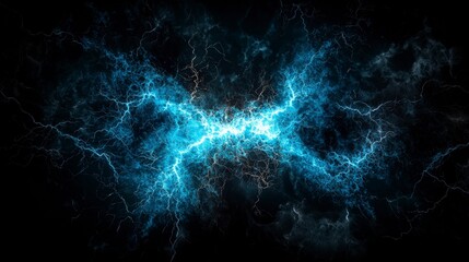 Aufkleber - Dynamic electric storm digital realm abstract art dark background immersive experience energy burst