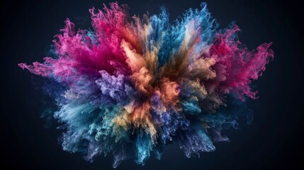 Aufkleber - Colorful abstract burst of vibrant hues digital art contemporary studio artistic expression