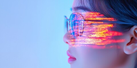 Poster - Exploring digital innovation through futuristic glasses urban setting portrait technology contemporary viewpoint