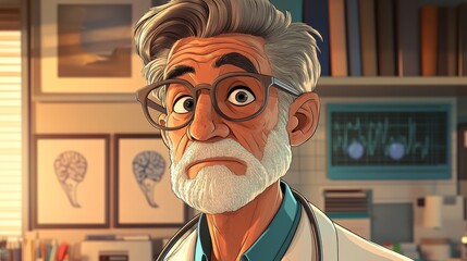 Poster - health care and medical technology services concept. the image depicts a doctor employing ai technol