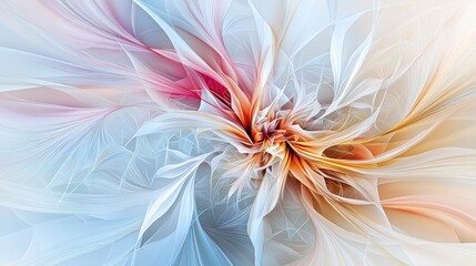 Aufkleber - Abstract art exploration digital canvas fractal design soft hues artistic perspective ethereal beauty