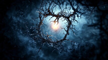 Aufkleber - Fractured dreamlike patterns ethereal ice landscape digital art mystical environment surreal viewpoint abstract concept