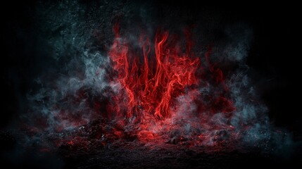 Aufkleber - Ethereal dark textures cascading abstract setting digital art surreal environment high contrast visual concept
