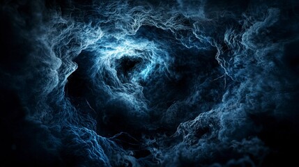 Fototapete - The rhythmic breath of darkness penetrating through the night sky abstract art digital art ethereal environment