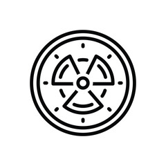 Wall Mural - black line icon for toxic