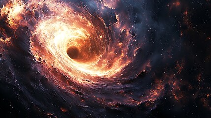 Wall Mural - cosmic inferno: a swirling vortex of fiery nebulae and cosmic dust creates a breathtaking spectacle 