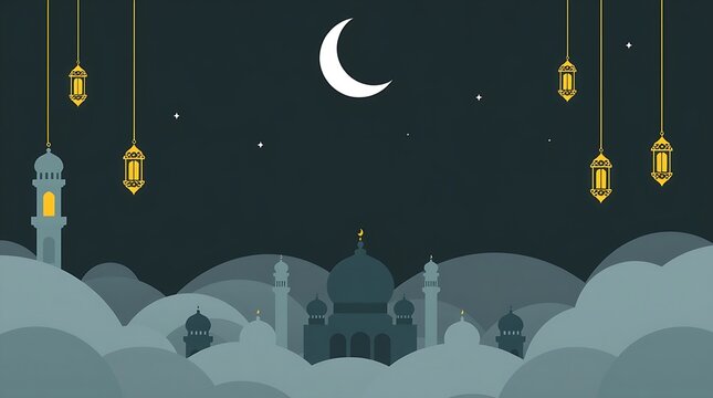 Islamic Background design for Ramadan Karen Vector Template