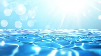 Wall Mural - mesmerizing sunlight on water, a sparkling dance of light and ripples