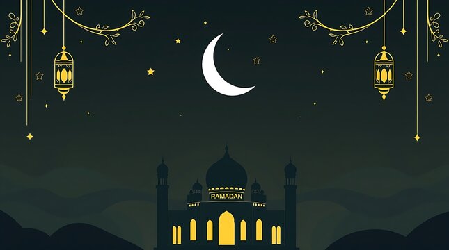 Islamic Background design for Ramadan Karen Vector Template
