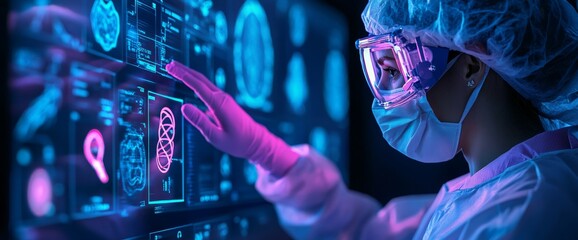 Poster - The integration of technology in healthcare, exemplified by Doctor and UI icon medical on network, enhances patient access and ease