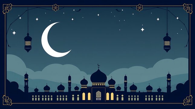 Islamic Background design for Ramadan Karen Vector Template