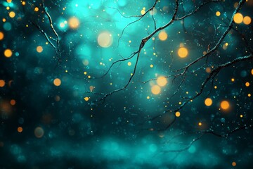 Poster - Tree of Knowledge, Interconnectedness, Complexity, Synaptic Activity symbolize a metaphorical representation of data-driven decisions. Neural network in stock. Machine learning