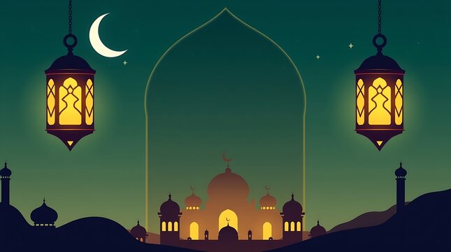 Islamic Background design for Ramadan Karen Vector Template