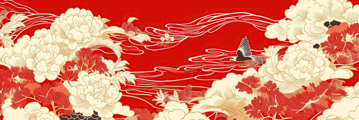 traditional red pattern 