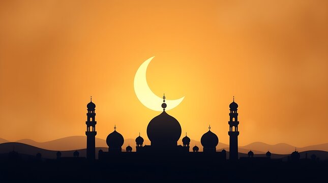 Islamic greeting card with ramadan kareem calligraphy and islamic ornament mosque vector design background