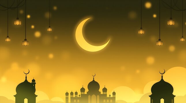 Islamic greeting card with ramadan kareem calligraphy and islamic ornament mosque vector design background